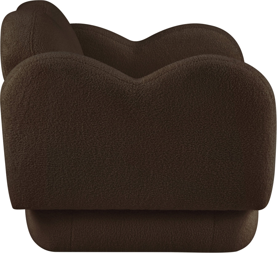 Fauteuil d'appoint rembourré en chenille Vivi