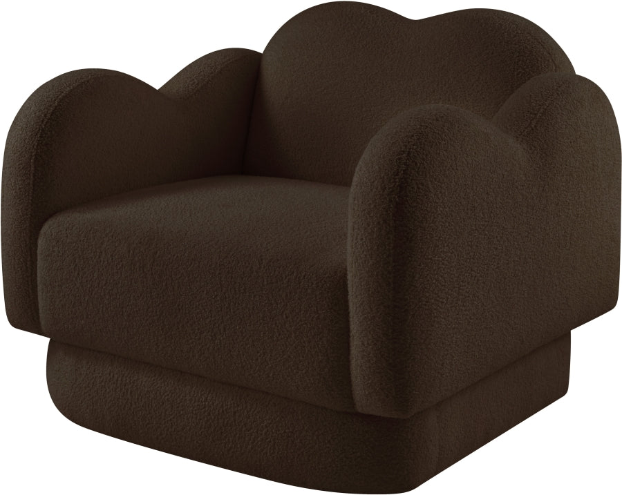 Fauteuil d'appoint rembourré en chenille Vivi