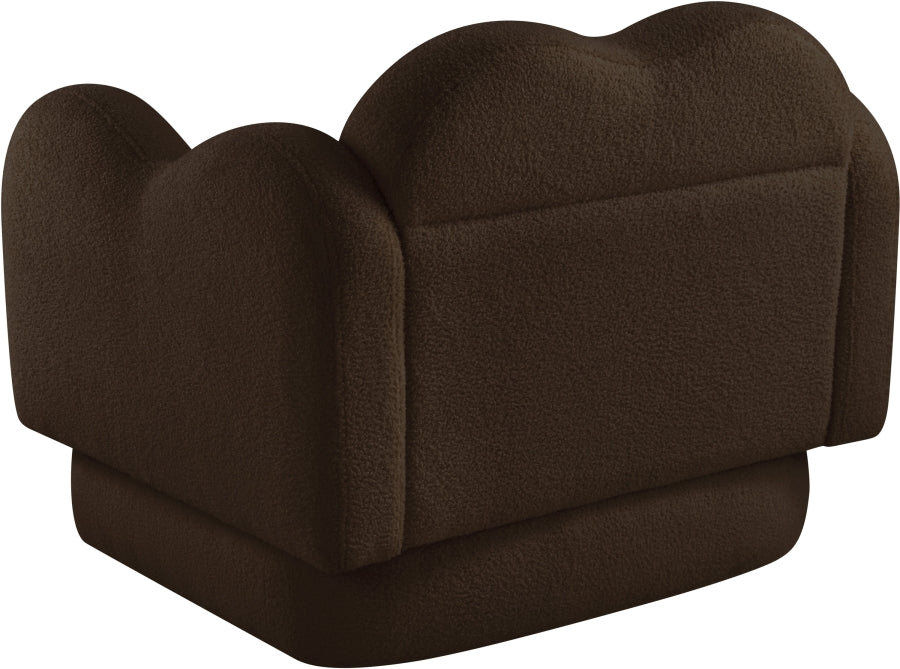 Fauteuil d'appoint rembourré en chenille Vivi