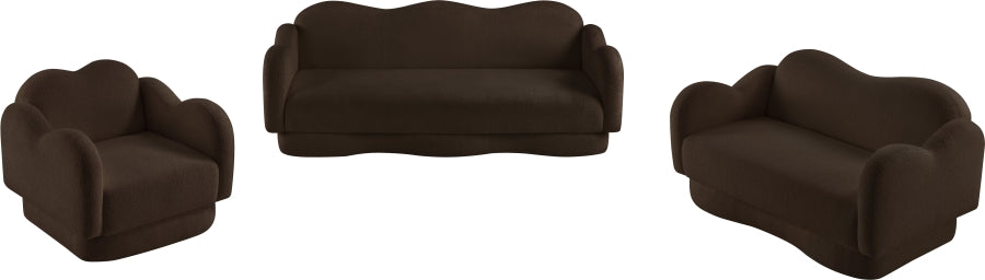 Fauteuil d'appoint rembourré en chenille Vivi