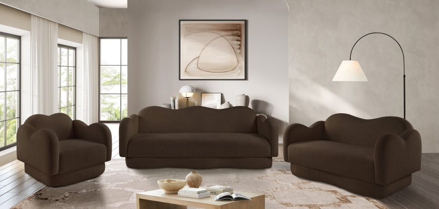 Fauteuil d'appoint rembourré en chenille Vivi