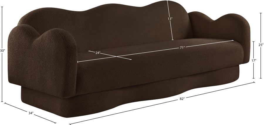 Canapé rembourré en tissu Bloom Teddy