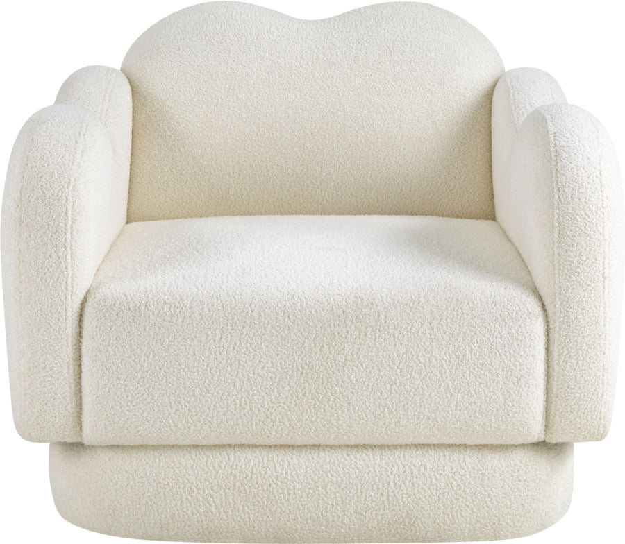 Fauteuil d'appoint rembourré en chenille Vivi