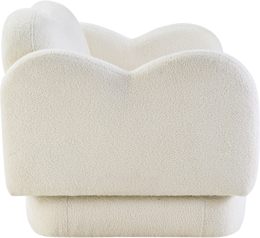 Fauteuil d'appoint rembourré en chenille Vivi