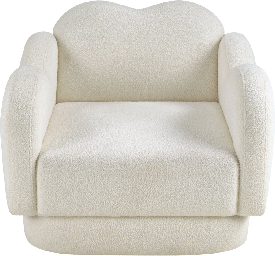 Fauteuil d'appoint rembourré en chenille Vivi