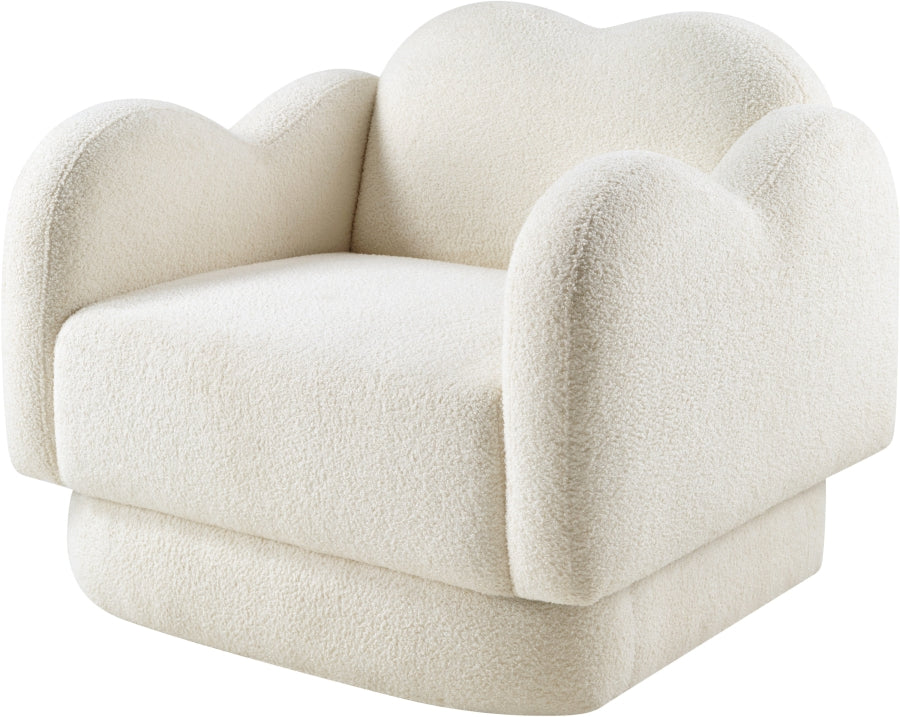 Fauteuil d'appoint rembourré en chenille Vivi