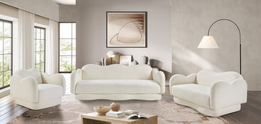 Fauteuil d'appoint rembourré en chenille Vivi