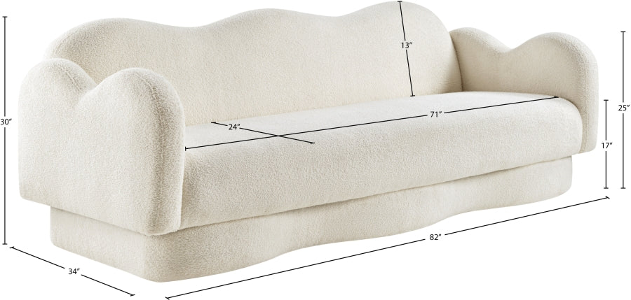 Canapé rembourré en tissu Bloom Teddy