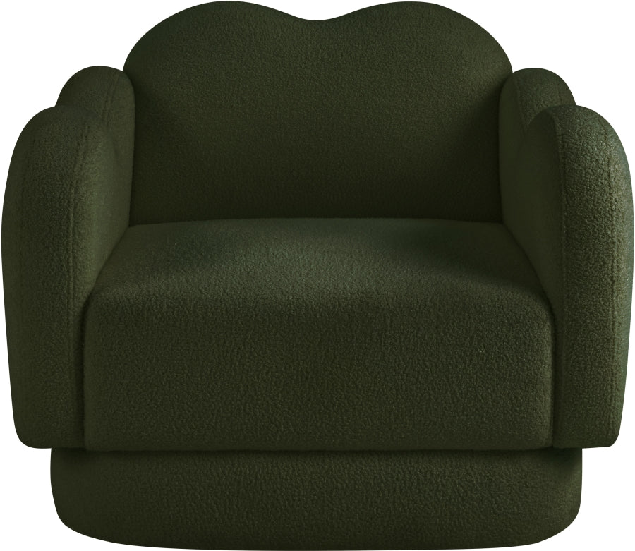Fauteuil d'appoint rembourré en chenille Vivi