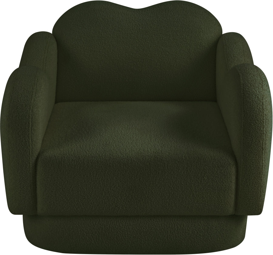 Fauteuil d'appoint rembourré en chenille Vivi