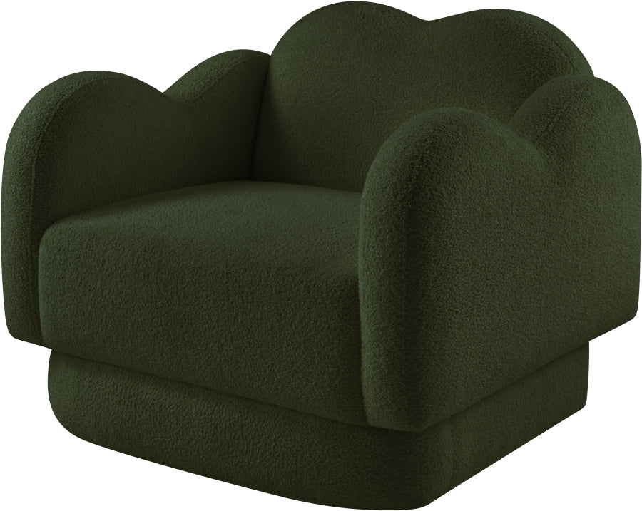 Fauteuil d'appoint rembourré en chenille Vivi
