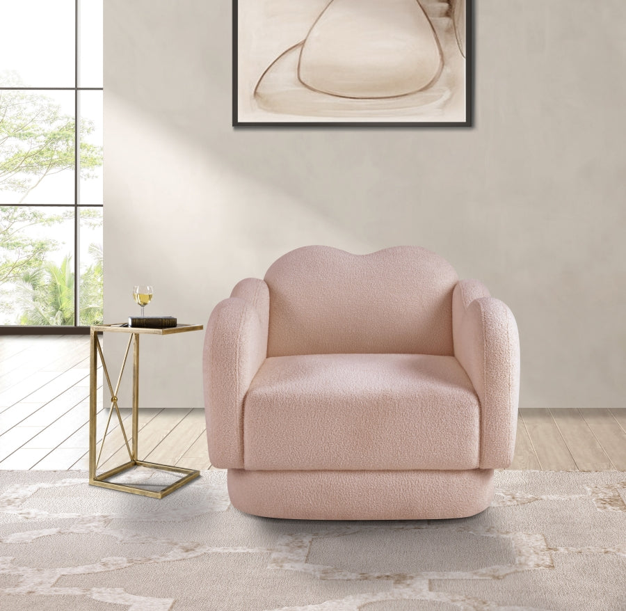 Fauteuil d'appoint rembourré en chenille Vivi