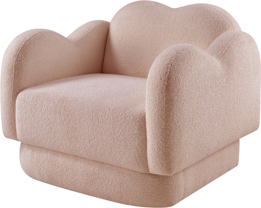 Fauteuil d'appoint rembourré en chenille Vivi