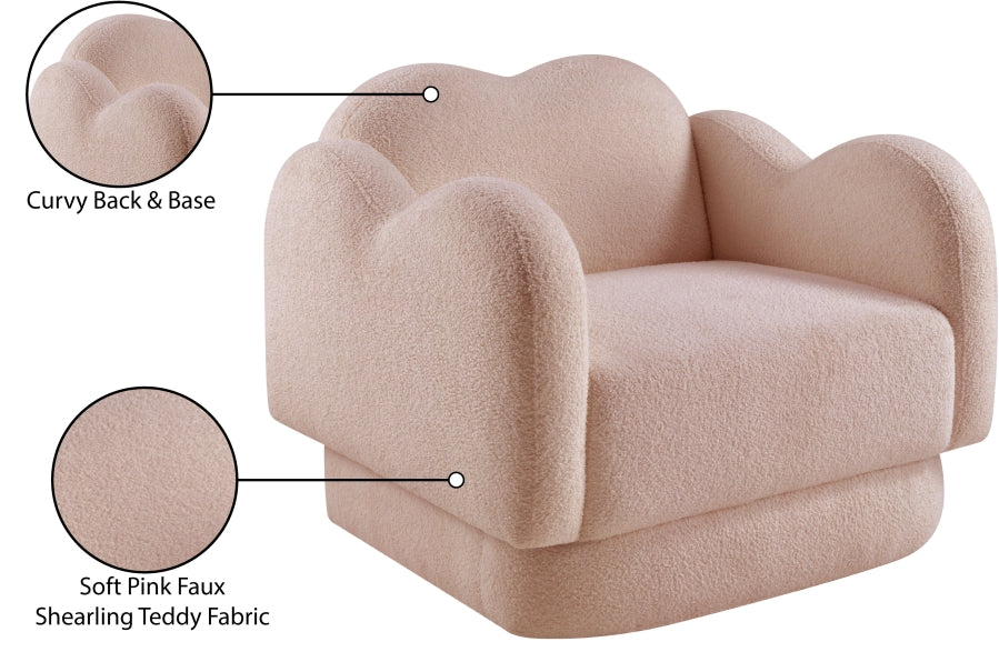 Fauteuil d'appoint rembourré en chenille Vivi
