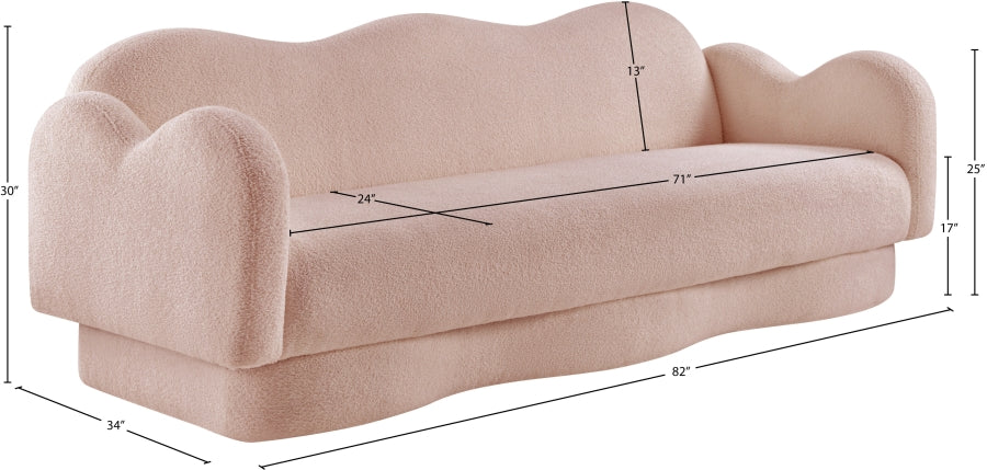 Canapé rembourré en tissu Bloom Teddy