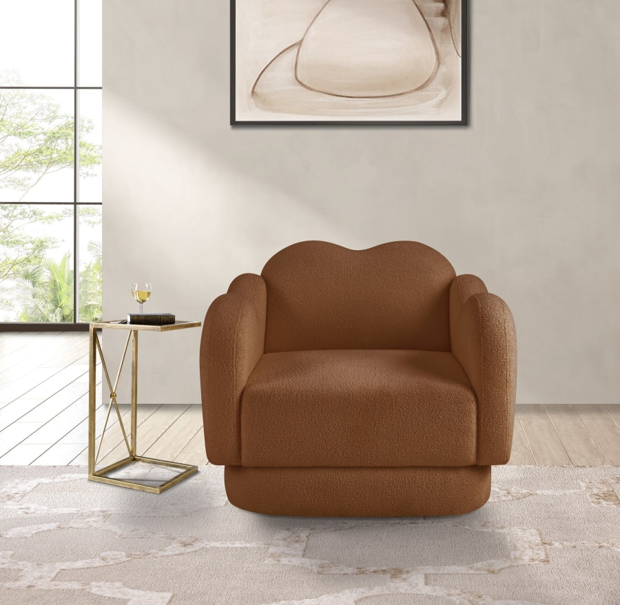 Fauteuil d'appoint rembourré en chenille Vivi