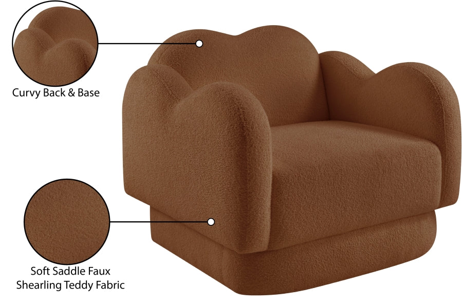 Fauteuil d'appoint rembourré en chenille Vivi
