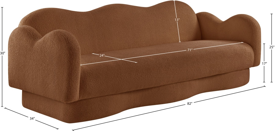 Canapé rembourré en tissu Bloom Teddy