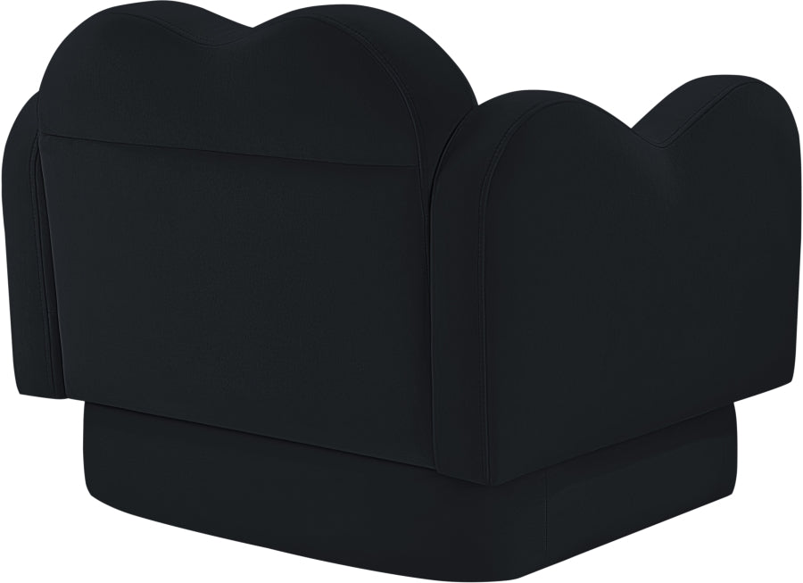 Fauteuil d'appoint rembourré en chenille Vivi