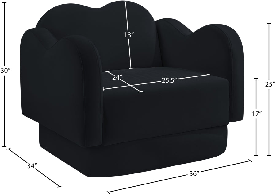 Fauteuil d'appoint rembourré en chenille Vivi