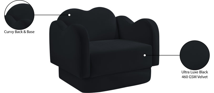Fauteuil d'appoint rembourré en chenille Vivi