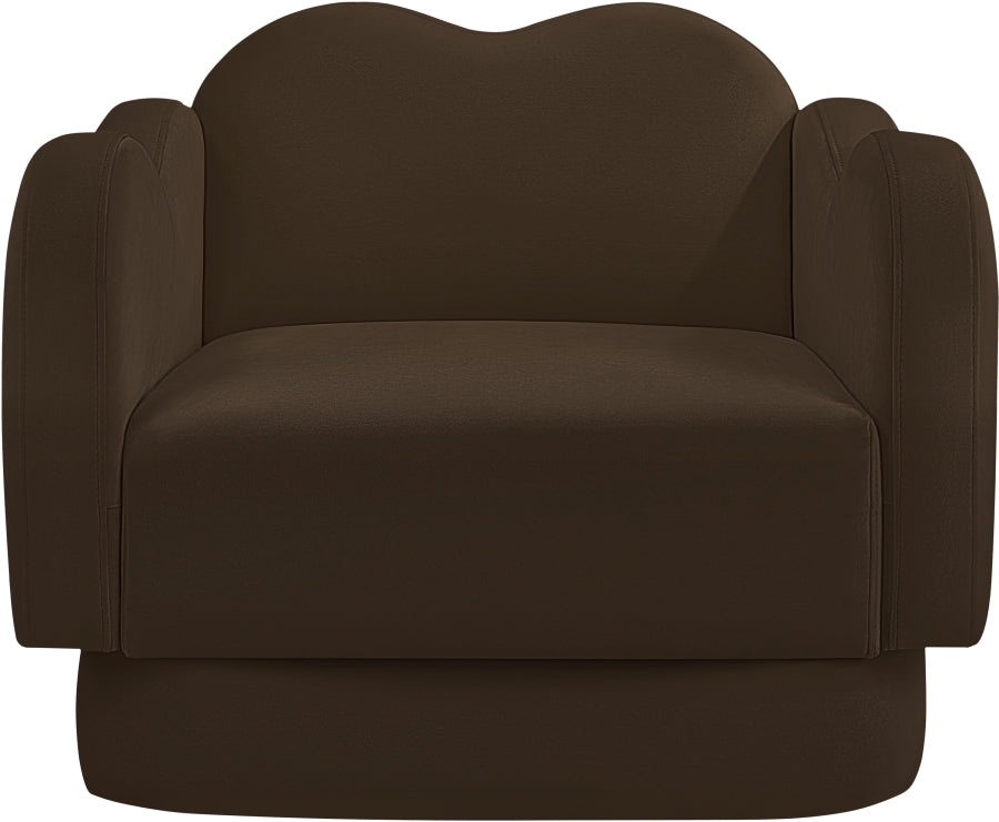 Fauteuil d'appoint rembourré en chenille Vivi