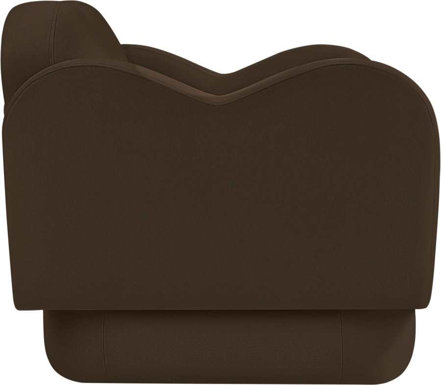 Fauteuil d'appoint rembourré en chenille Vivi