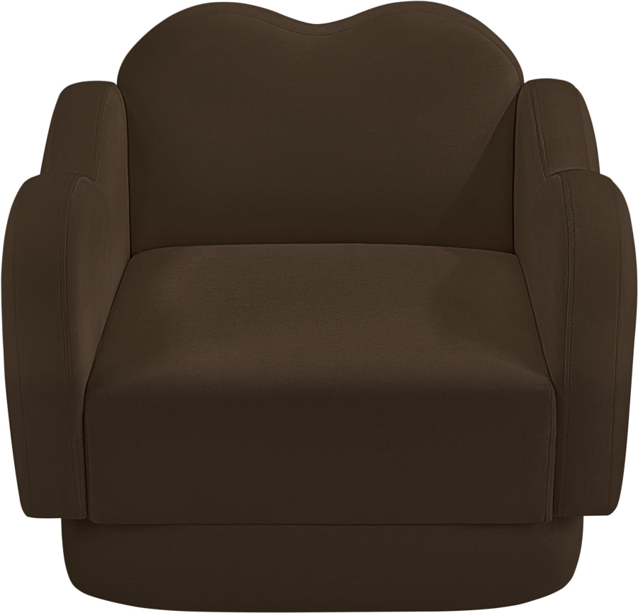 Fauteuil d'appoint rembourré en chenille Vivi