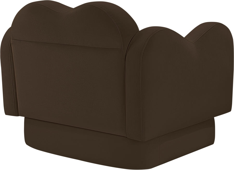 Fauteuil d'appoint rembourré en chenille Vivi