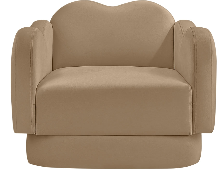 Fauteuil d'appoint rembourré en chenille Vivi
