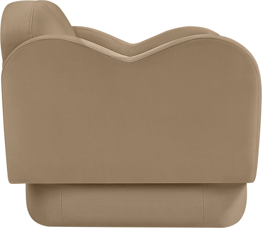 Fauteuil d'appoint rembourré en chenille Vivi