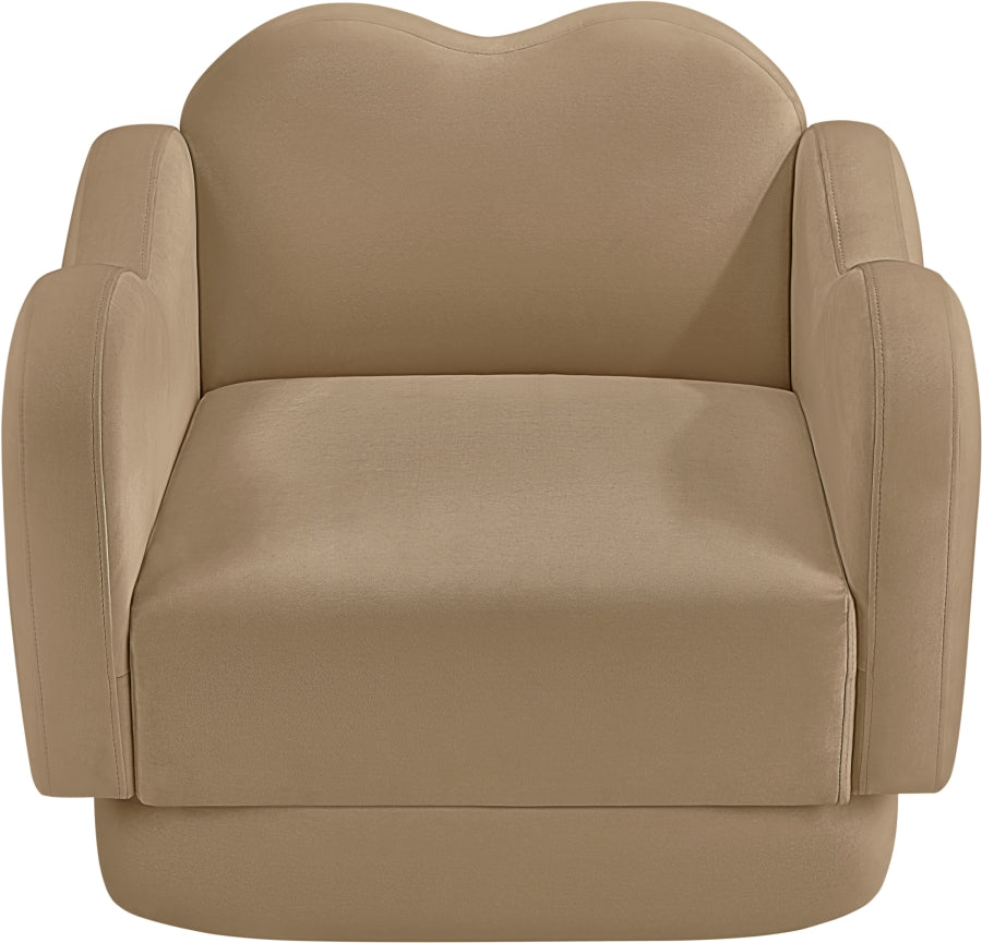 Fauteuil d'appoint rembourré en chenille Vivi