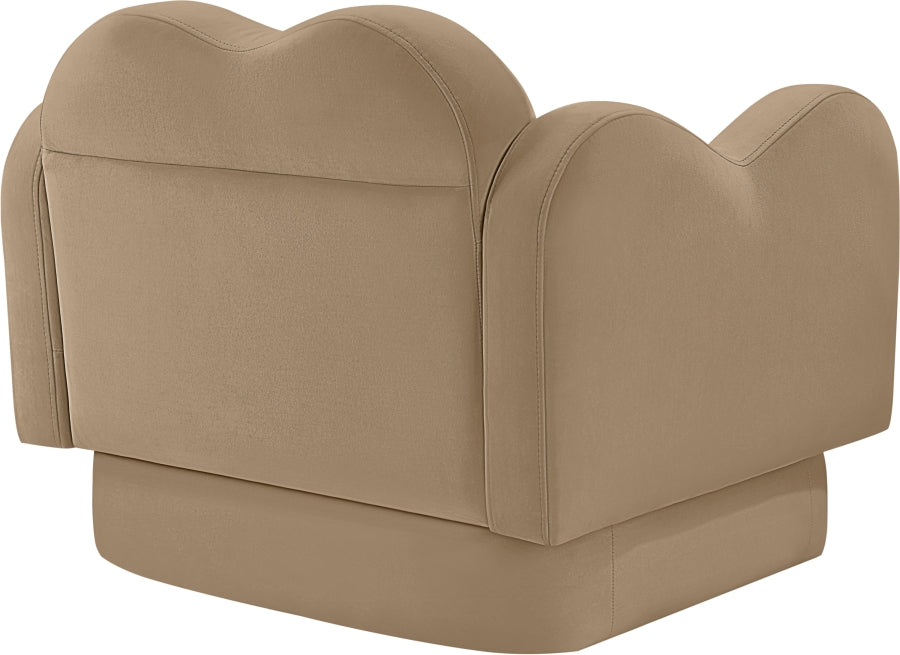 Fauteuil d'appoint rembourré en chenille Vivi