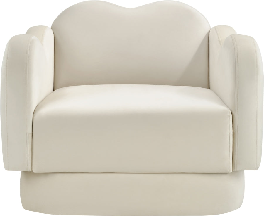 Fauteuil d'appoint rembourré en chenille Vivi