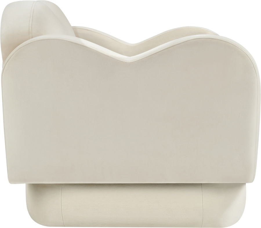 Fauteuil d'appoint rembourré en chenille Vivi