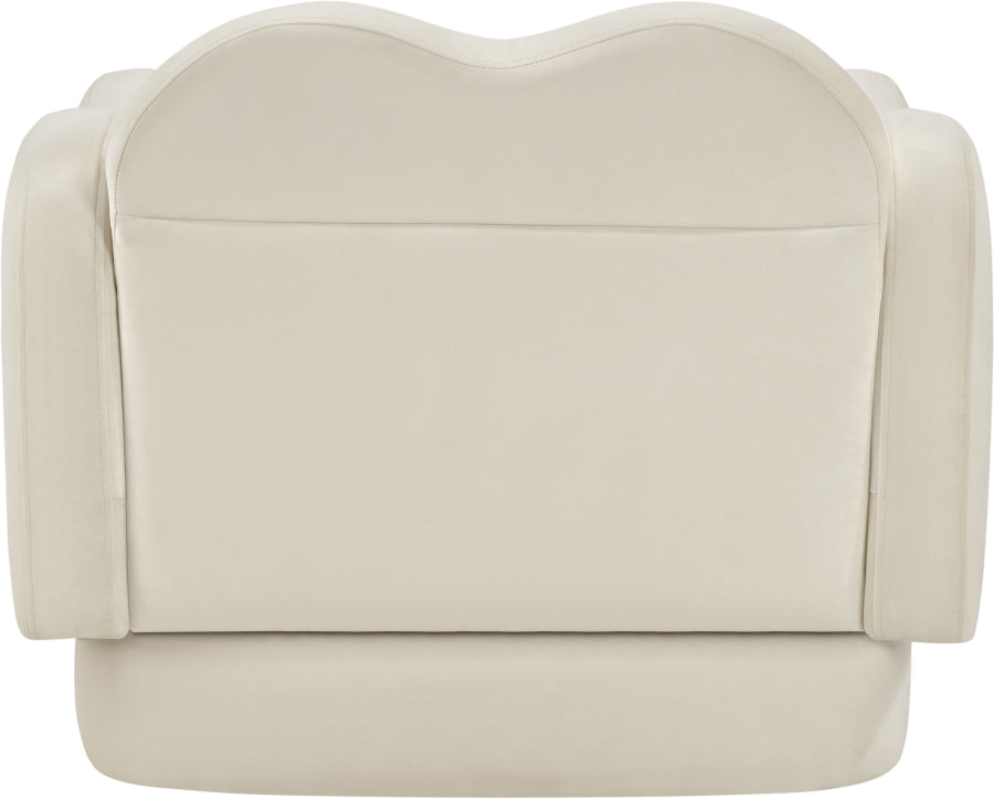 Fauteuil d'appoint rembourré en chenille Vivi