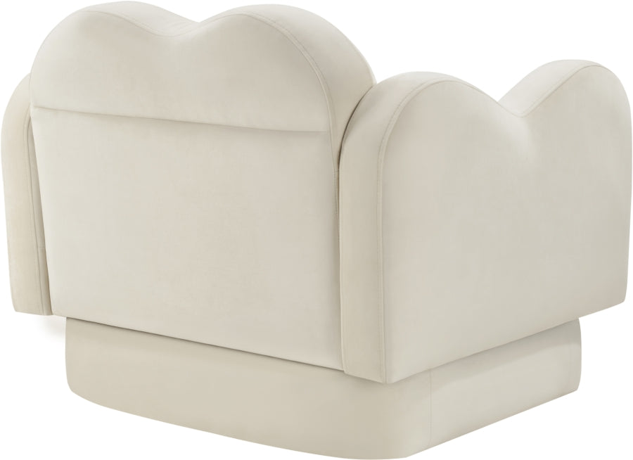 Fauteuil d'appoint rembourré en chenille Vivi