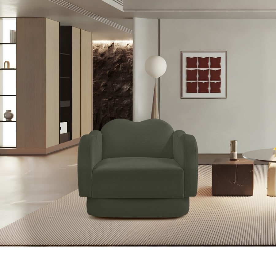 Fauteuil d'appoint rembourré en chenille Vivi