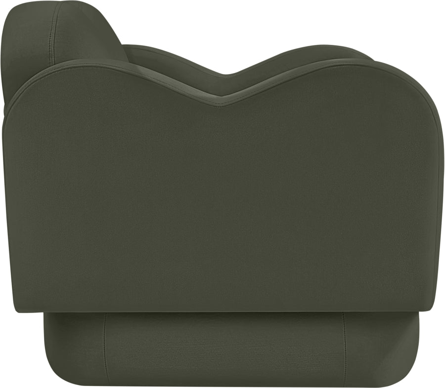Fauteuil d'appoint rembourré en chenille Vivi