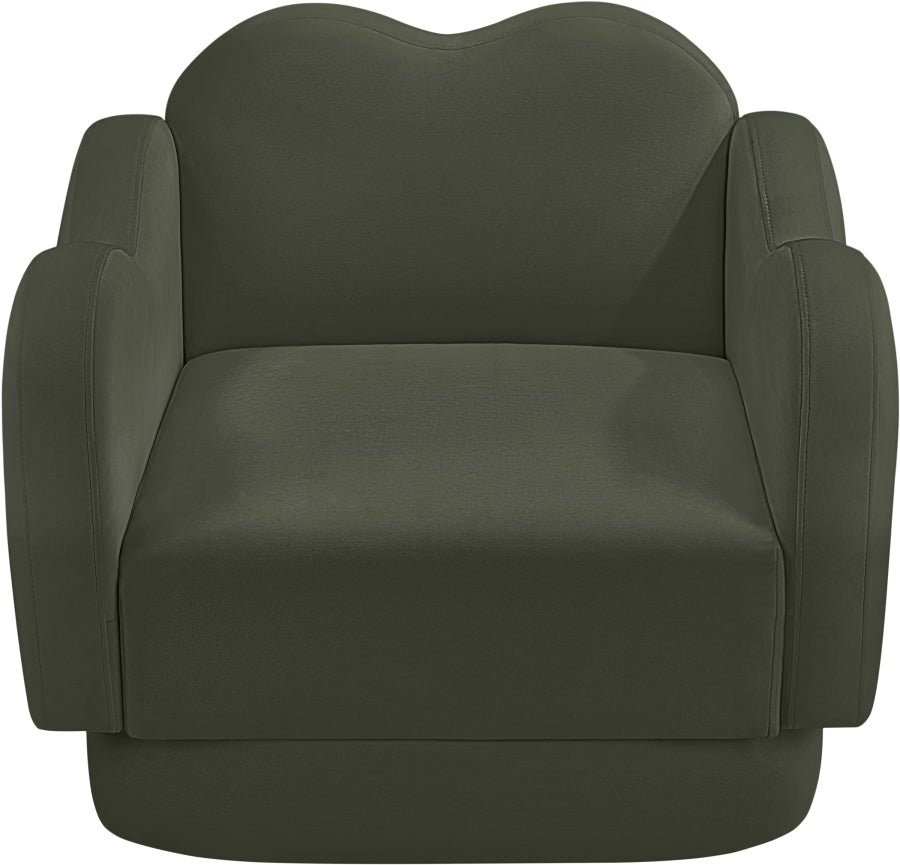 Fauteuil d'appoint rembourré en chenille Vivi