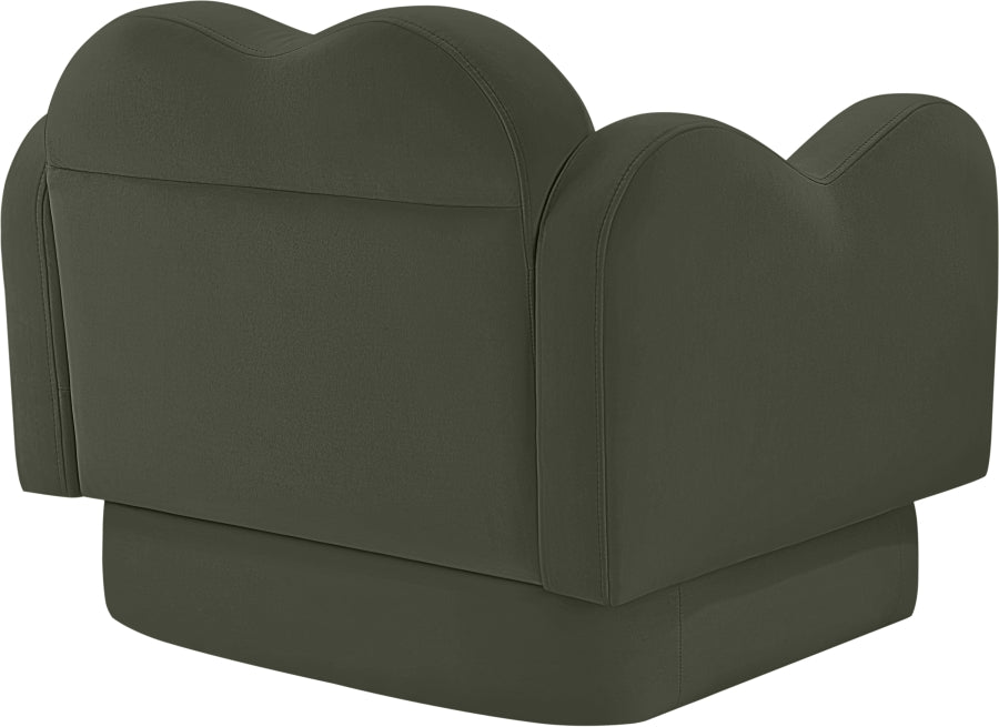 Fauteuil d'appoint rembourré en chenille Vivi