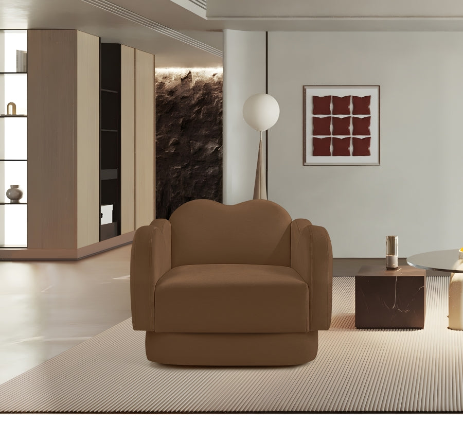 Fauteuil d'appoint rembourré en chenille Vivi