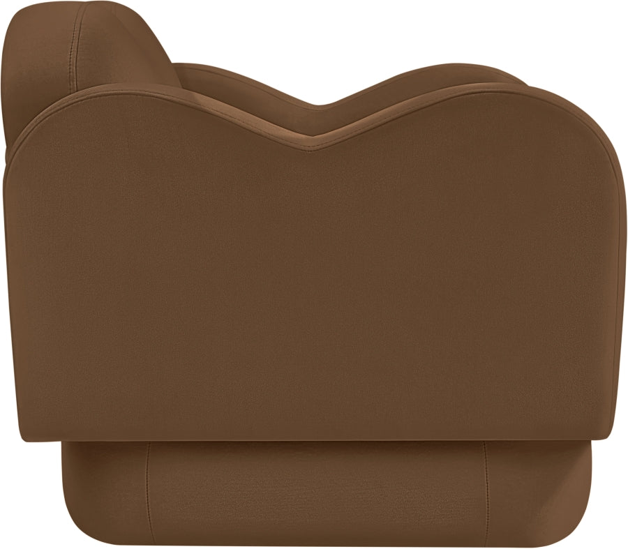 Fauteuil d'appoint rembourré en chenille Vivi