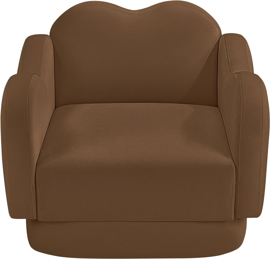 Fauteuil d'appoint rembourré en chenille Vivi
