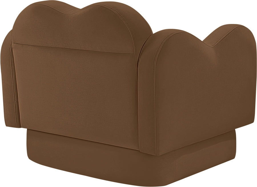 Fauteuil d'appoint rembourré en chenille Vivi