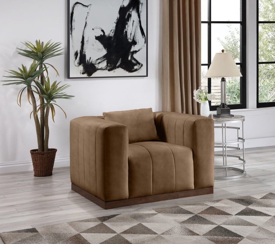 Fauteuil d'appoint rembourré en chenille Vivi