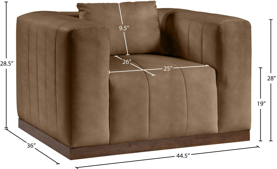 Fauteuil d'appoint rembourré en chenille Vivi