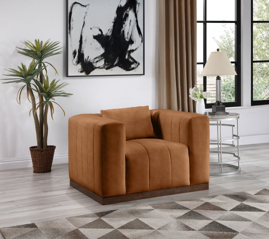 Fauteuil d'appoint rembourré en chenille Vivi