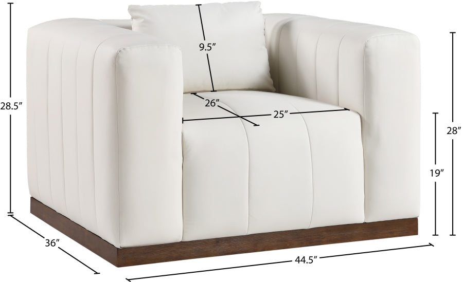 Fauteuil d'appoint rembourré en chenille Vivi