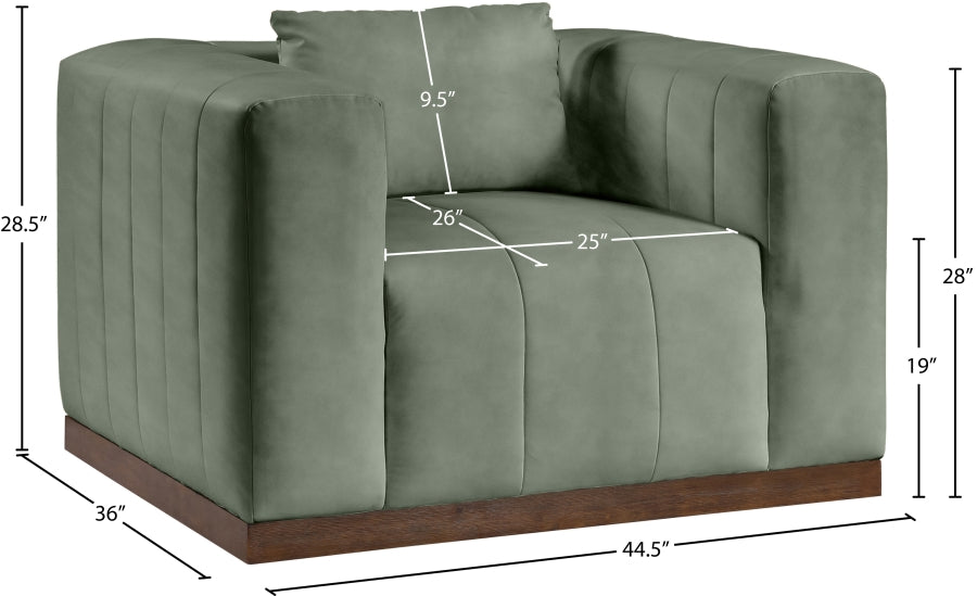 Fauteuil d'appoint rembourré en chenille Vivi